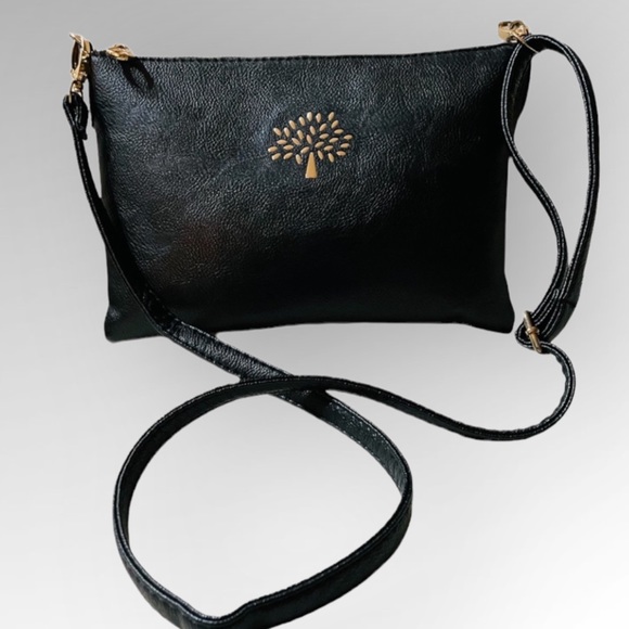 Mulberry Bags Mulberry Black Crossbody Leather Bag Gold Hardware